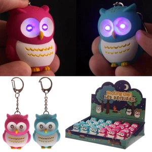PORTE CLES CHOUETTE HIBOU SONORE ET LUMINEUX COULEURS AU CHOIX - Picture 1 of 7
