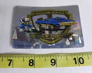 Vintage 1995 Vending Machine Prismatic Sticker OLAES Lowrider Hoppin Rollin Hard Blu - Bild 1 von 5