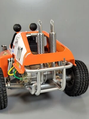 New Aluminum Rear Bumper + Exhaust Pipe Tamiya RC 1/10 Sand Scorcher Champ Buggy - Image 1 of 4