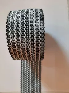 5m/1m Spitze Borte Gummilitze elastisch Weiß Schwarz 60mm DE - Bild 1 von 4