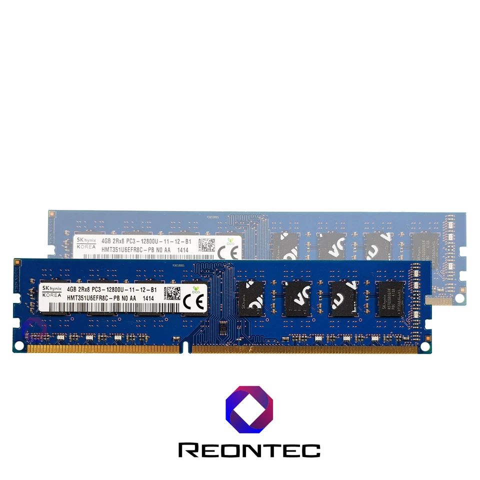 4GB RAM PC SK Hynix PC3 - 12800U DDR3 HMT351U6EFR8C-PB 2Rx8 Memoria - Immagine 1 di 1