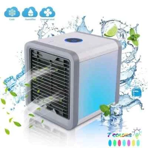 Portable Mini Air Cooler Fan Conditioner Humidifier Purifier USB Room Cooling UK - Picture 1 of 9