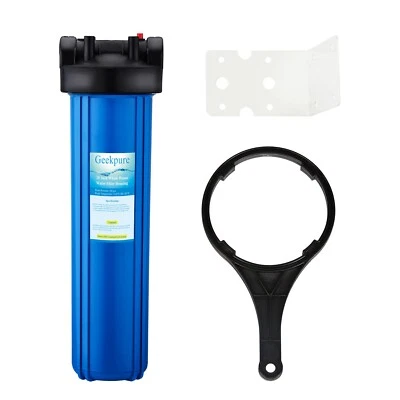 Geekpure 20 Inch Whole House Water Filter Housing 1"NPT Fit for 4.5" x 20"- Blue - Image 1 of 4