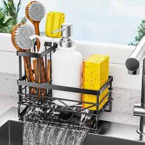 Kitchen Sink Caddy – Sponge & Brush Holder, Rustproof Stainless Steel Organizer - Picture 1 of 11