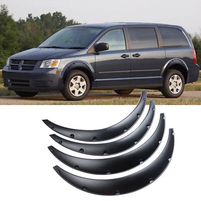 For Dodge Grand Caravan Matte Black Fender Flares Extra Wide Wheel Arches 4X 35" - Изображение 1 из 4