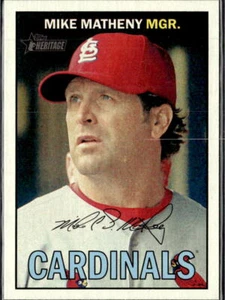 2016 Topps Heritage Mike Matheny St. Louis Cardinals #276  4 Card Lot - Picture 1 of 2