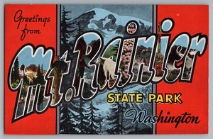 Postcard Greetings From Mt. Rainier, Washington, Large Letter - Picture 1 of 2