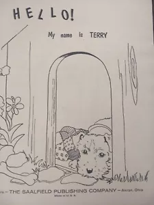 Vintage Good Play Coloring Book Terry Puppy Dog Saalfield Publishing Company - Picture 1 of 15