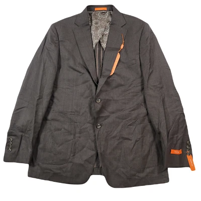 Traje Chaqueta Tallia Slim Fit Para Hombre 44L 44 Marrón Sólido Lana Elástica $425 Foto 1 de 4