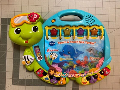 VTech Touch and Teach Sea Turtle Interactive Learning Book - Works Great!! - Image 1 of 3
