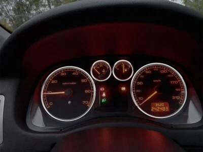 Anillos de moldura de tablero de aluminio pulido para Peugeot 307 2001-2007 4 piezas Foto 1 de 4