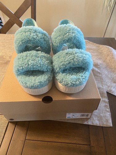 Nuovi sandali UGG donna Oh Fluffita plateau ciabatte scarpe marea piscina taglia 9