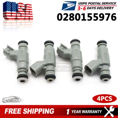 Juego de 4 inyectores de combustible para Chrysler PT Cruiser 2001-2003 2,4 L L4 gasolina 0280155976 Foto 1 de 4