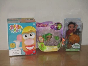 Menge 3 Kinder Spielzeug Raya Puppe Frau Kartoffelkopf Cystalina Puppe Abenteuer Neu in Tasche - Bild 1 von 5