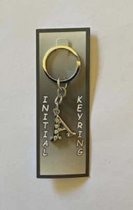 Alphabet Initial Letter A Glitz Crystal Silver Chain Keyring Birthday Gift Celeb - Picture 1 of 1
