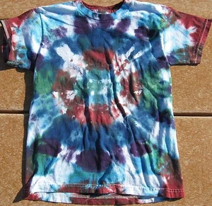 Tie Dye T-Shirt Youth Large Blue Sea Creature Free Shipping 100% Cotton - Picture 1 of 3