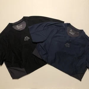 Alpha Prime Performance T Shirt Lot of 2 Size Large Navy Blue Gray EUC - Picture 1 of 11