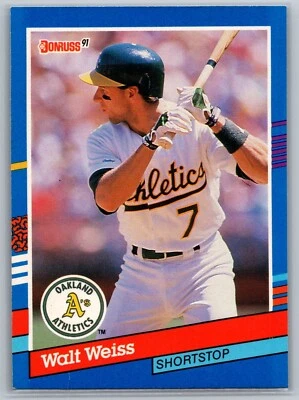1991 Donruss - #214 Walt Weiss Oakland Athletics MLB Baseball Card - Image 1 of 2