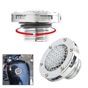 Aluminum Mesh Fuel Gas Tank Cap Cover for Harley Touring Sportster 48  883 1200 - Picture 1 of 11
