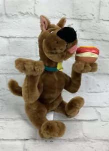 Scooby Doo 10" Plush Play by Play 1998 Holding a Hot Dog CARTOON NETWORK - Picture 1 of 12