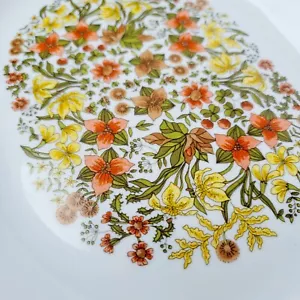 Vintage CORELLE Corning Ware INDIAN SUMMER Oval Serving PLATTER 12" x 10" - Picture 1 of 9