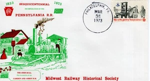 SESQUICENTENNIAL PENNSYLVANIA R.R., PHILADELPHIA, PA 1973 FDC18327 - Picture 1 of 1