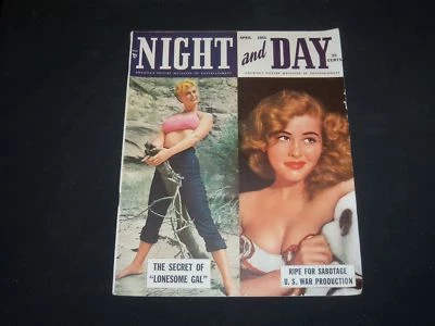 1951 APR NIGHT AND DAY MAGAZINE-NICE COVER PHOTOS & INSIDE PHOTOS & ADS-ST 5315 - Image 1 of 2