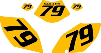 2007-2009 BETA 525 RR/RS Pre-Printed Yellow Backgrounds with Black Numbers - Изображение 1 из 4