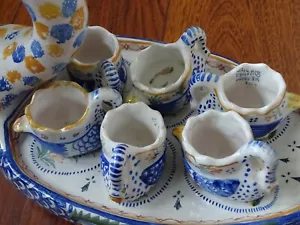 TAZAS DE HUEVOS DE CERÁMICA CISNE DE COLECCIÓN SERVIDOR HENRIOT QUIMPER FRANCIA - Imagen 1 de 12