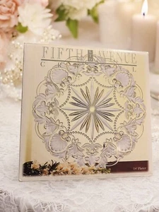Fifth Avenue Crystal - 14” Fleur de Lis Serving Platter with Box Scalloped Edge - Picture 1 of 4