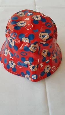 mickey mouse hat, Red, new, waterproof bucket hat sizes 4/6 YEARS