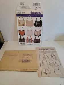 Simplicity 3828 Donna Lang Schultertaschen Nähmuster ungeschnitten - Bild 1 von 3