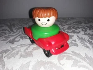Fisher Price Little People RED ROLLER COASTER CAR w rider AMUSEMENT PARK - Picture 1 of 1