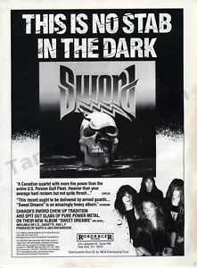 1989 Sword Band Album Promo Canadian Band PRINT AD einzigartige Geschenkidee (2202) - Bild 1 von 1