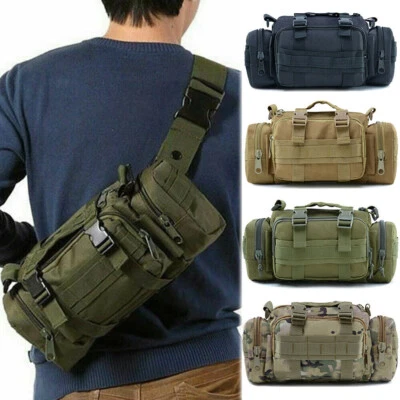 Tactical Military Chest Fanny Shoulder Waist Bag Hunting Bike Molle Camping Pack - Image 1 of 4