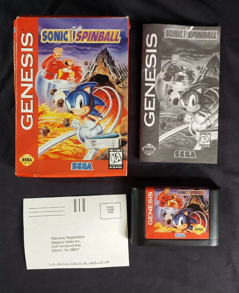Sonic The Hedgehog Spinball (SEGA Genesis 1993) CIB See condition Tested! - Image 1 of 1