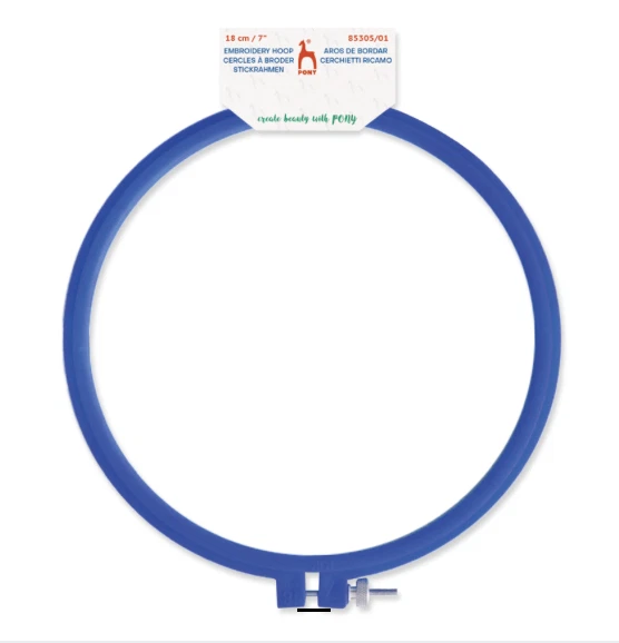 Pony Hoop: Embroidery: 18cm or 7.1in: Blue - Image 1 of 1