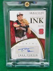 Trea Turner 2015 NC STATE Unbefleckte Collegiate Tinte Serie #11/25 selten SP Auto - Bild 1 von 4