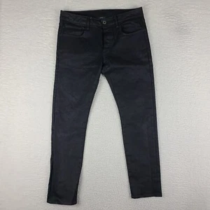G Star Raw Jeans Mens 33 x 28 Slim 3301-B Deconstructed Black Wash Button Fly - Picture 1 of 1
