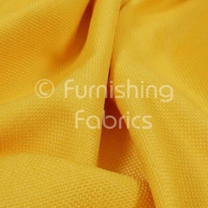 Modern Furnishing Textured Plain Yellow Jacquard Basket Weave Upholstery Fabrics - Picture 1 of 4