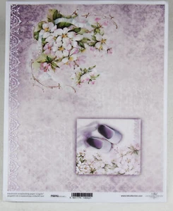 Material de manualidades, papel transparente, 112 g/m², flores, bebé, P0041 - Imagen 1 de 1