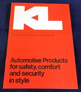 KL PRODUCTS ORIGINAL SALES BROCHURE - Picture 1 of 7