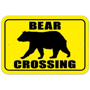 Plastic Sign Bear Crossing - Picture 1 of 1