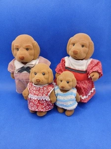 Calico Critters Family Of 4 Brown Dogs Pre-owned - Picture 1 of 11