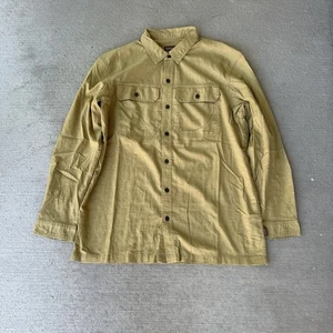 Patagonia Camicia Utility Manica Lunga Uomo L Giallo Senape Misto Canapa Abbigliamento da Lavoro - Foto 1 di 7