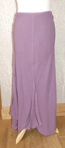 DE COLECCIÓN FANTASMA PÚRPURA SLIP MAXI ASIMÉTRICO DOBLADILLO FALDA TIRAR EN LA CINTURA S - Imagen 1 de 8