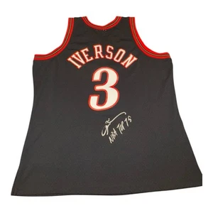 ALLEN IVERSON SIGNIERT PHILADELPHIA 76ERS MITCHELL & NESS TRIKOT NBA 75 BECKETT - Bild 1 von 6