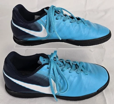 Nike Tiempo X Rio IV Juvenil Talla 4Y Zapatos de Fútbol Interior Tenis Azul Niño 897735-414 Foto 1 de 4