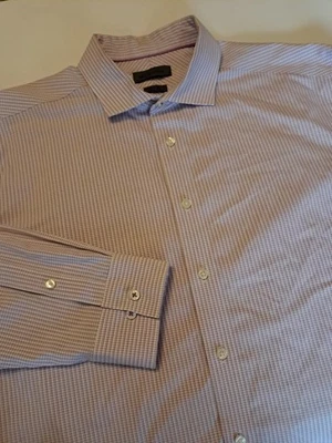 Calvin Klein Men's Dress Shirt Sz 17.5 34/35 Slim Fit Non-Iron Check Long Sleeve - Image 1 of 4