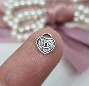 Genuine Pandora Love Lock Petite Floating Locket Charm S925 ALE 💕R43c - Picture 1 of 3